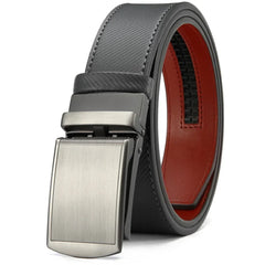 Mens Belt Automatic Genuine Leather Luxury Belt of Men Black