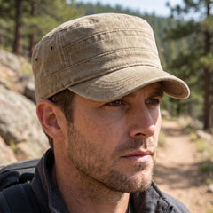 Fashion Washed Cotton Flat Top Cap Adjustable Outdoor Sun Caps