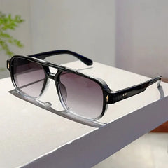 New Vintage Double Bridges Square Sunglasses Fashion Sun Glasses