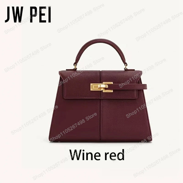 JW PEI Elise Classic Trapezoid Top Handle Bag Genuine Leather Women's