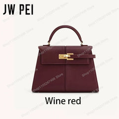 JW PEI Elise Classic Trapezoid Top Handle Bag Genuine Leather Women's