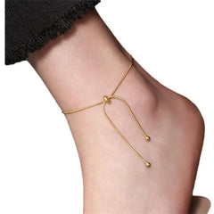 Simple Adjustable Chain Anklet Bracelet for Women Fashion Vintage