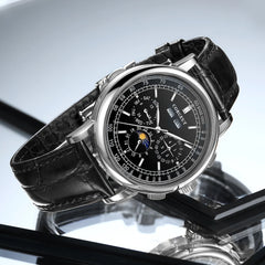 Corgeut 42mm Automatic Men's Watch Case Day Night