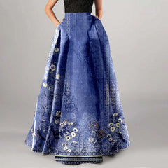 Summer Bohemian Print Long Female Beach Maxi Skirts Faldas