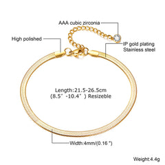 Anklet Set Layered for Women 18K Gold Plated Stainless Steel Jewelry