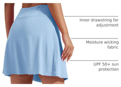 Pioneer Camp Women's 18" High Waisted Tennis Skort Golf Skirt