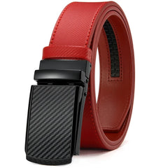 Mens Belt Automatic Genuine Leather Luxury Belt of Men Black