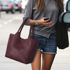 Large Woven Tote Bag for Women Underarm Shoulder Bag Weave
