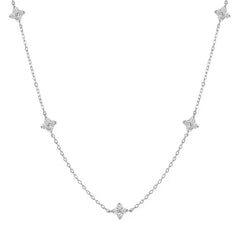Dainty Lucky Leaf Necklace for Women 925 Sterling Silver 14K Gold