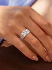 925 Sterling Silve Fashion Delicate Sweet Pink Zircon Ring For Women