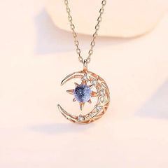 LATS Star Moon Pendant Necklaces for Women Simple Clavicle Chain