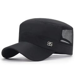 Fashion Washed Cotton Flat Top Cap Adjustable Outdoor Sun Caps