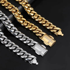 Trendy Stainless Steel Cuban Chain Bracelet Jewelry Accessory