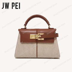 JW PEI Elise Classic Trapezoid Top Handle Bag Genuine Leather Women's