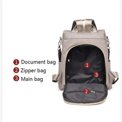 Waterproof Oxford Women Backpack Fashion Anti-Theft Bagpack