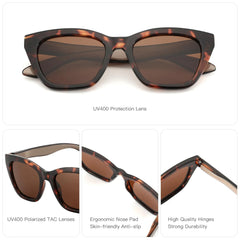 Polarized Women Sunglasses Sun Glasses for Ladies Retro Classic  UV400