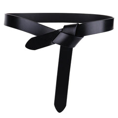 Cowhide Belt Ladies Soft Genuine Leather Knotted Strap Dress Accessories