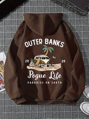 Women's Casual Hoodie Beach Graphic Fashion Sweatshirt