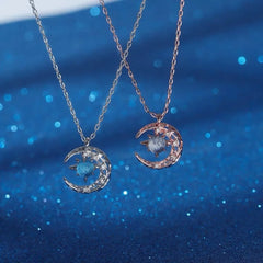 LATS Star Moon Pendant Necklaces for Women Simple Clavicle Chain