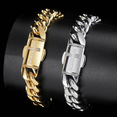 Trendy Stainless Steel Cuban Chain Bracelet Jewelry Accessory