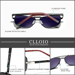CLLOIO Men Classic Aluminum Polarized Sunglasses Women Glasses