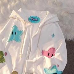 Y2K Oversized Coat Men's Personality Print Women's Hoodie Fashion