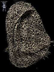 Punk Rivet Leopard Print Backpack Men's  Capacity Fashion Backpacks