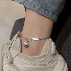 Silver Color Mosubi Zircon Anklet For Women Girl Simplicity Jewelry