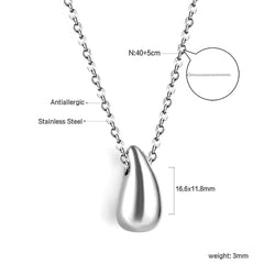 Simple Fashion Gold-plated Drop Pendant Necklace For Girls Jewelry