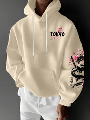 Men Women Anime Dragon Sakura Print Hoodie Sweatshirt Clothing