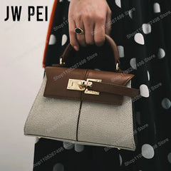 JW PEI Elise Classic Trapezoid Top Handle Bag Genuine Leather Women's