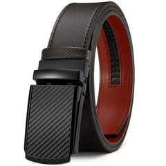 Mens Belt Automatic Genuine Leather Luxury Belt of Men Black
