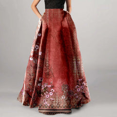 Summer Bohemian Print Long Female Beach Maxi Skirts Faldas
