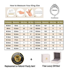 Newshe Wedding Ring Set for Women Solid 925 Luxury Bridal Rings