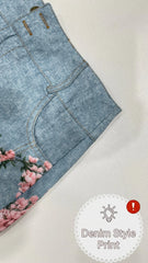 Women High Waist Floral Print Side Slit Mini Skirt Fashion Street Daily Bottom