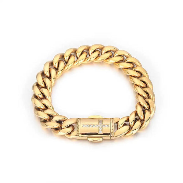 Trendy Stainless Steel Cuban Chain Bracelet Jewelry Accessory