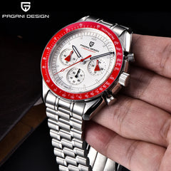 PAGANI DESIGN New Retro Red Watch Luxury Quartz Watches For Men