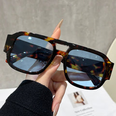 Retro Sunglasses New Y2K Double Bridge Oversized Sun Glasses for Women