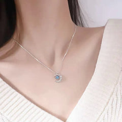 LATS Star Moon Pendant Necklaces for Women Simple Clavicle Chain