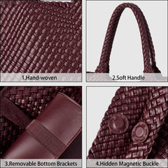 Large Woven Tote Bag for Women Underarm Shoulder Bag Weave