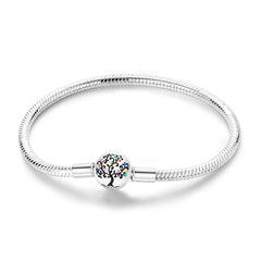 925 Sterling Silver Bracelets 17-20CM Original Golden Bracelet Jewelry