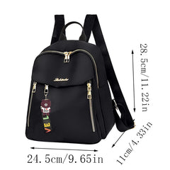 Chic Minimalist Motorbike Backpack Soft Nylon Fabric, Compact Fashion