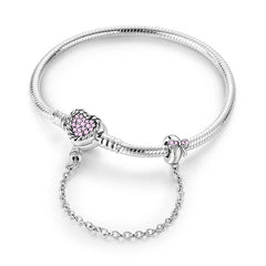 925 Sterling Silver Bracelets 17-20CM Original Golden Bracelet Jewelry