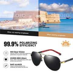 CLLOIO Men Classic Aluminum Polarized Sunglasses Women Glasses