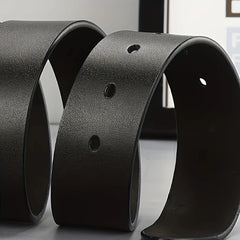 Men's Synthetic Leather Belt with Vintage Square Alloy Buckle Vintage Belts