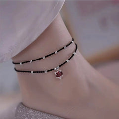 Silver Color Mosubi Zircon Anklet For Women Girl Simplicity Jewelry