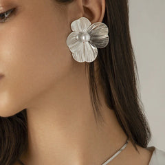 Romantic Flower Petal Long Tassel Drop Earrings for Women Trend