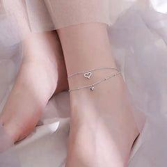 Silver Color Mosubi Zircon Anklet For Women Girl Simplicity Jewelry