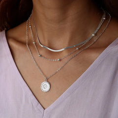 Vintage Cross Necklace for Men Women Stainless Steel Pendant