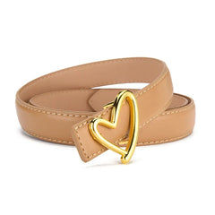 1pcs Women's Belt Fashionable Heart-Shaped Buckle Ladies Belt